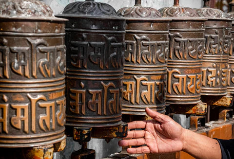 Prayer wheels for spiritual practice and meditation