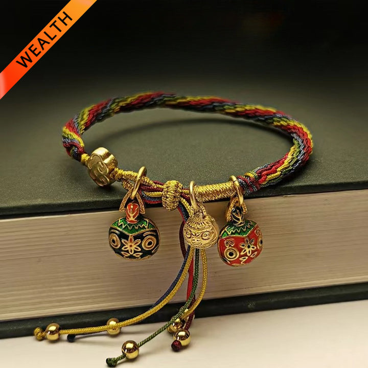 Gold Swallowing Beast Reincarnation Woven Bracelet