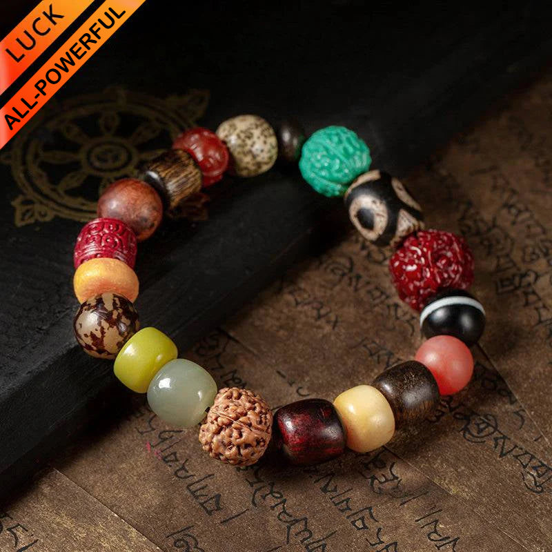 Prosperous Fortune Multicolored Bead Bracelet