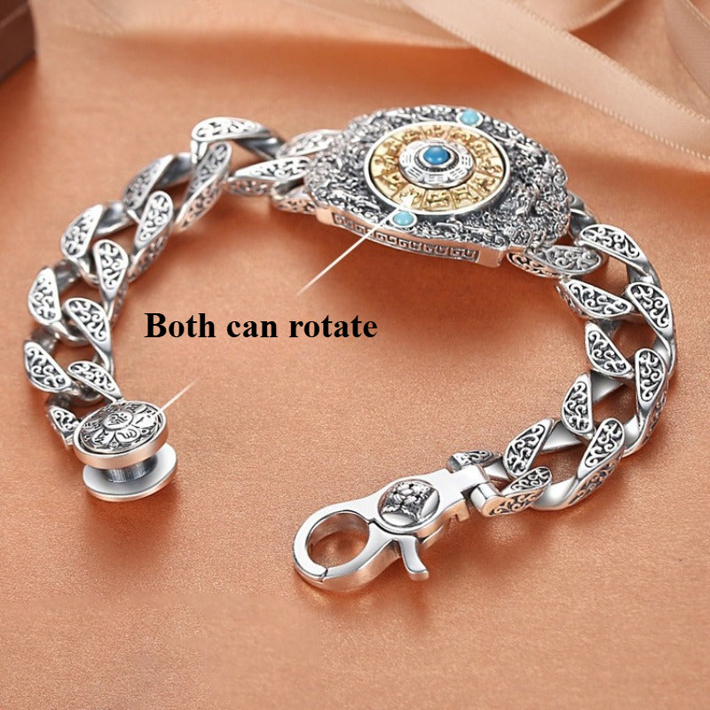 Six-Syllable Mantra Bagua Rotating Blessing Bracelet