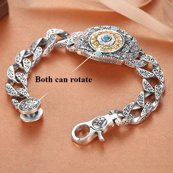 Six-Syllable Mantra Bagua Rotating Blessing Bracelet