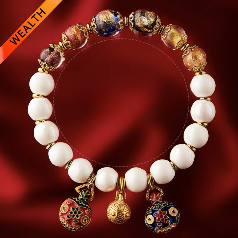Gold Foil Gold Swallowing Beast Bracelet for good luck, protection, Buddhist guardian, wealth, and health