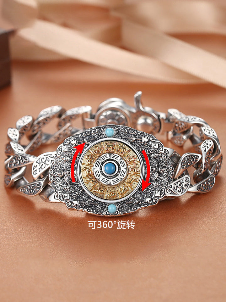 Six-Syllable Mantra Bagua Rotating Blessing Bracelet