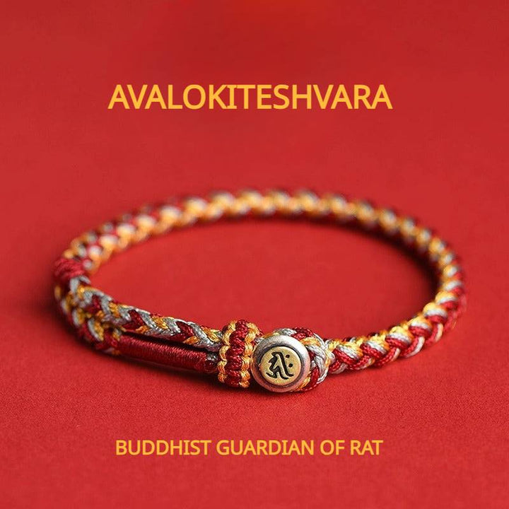 Buddhist Guardian Deities Blessings Braided Bracelet for attracting good luck and protection2