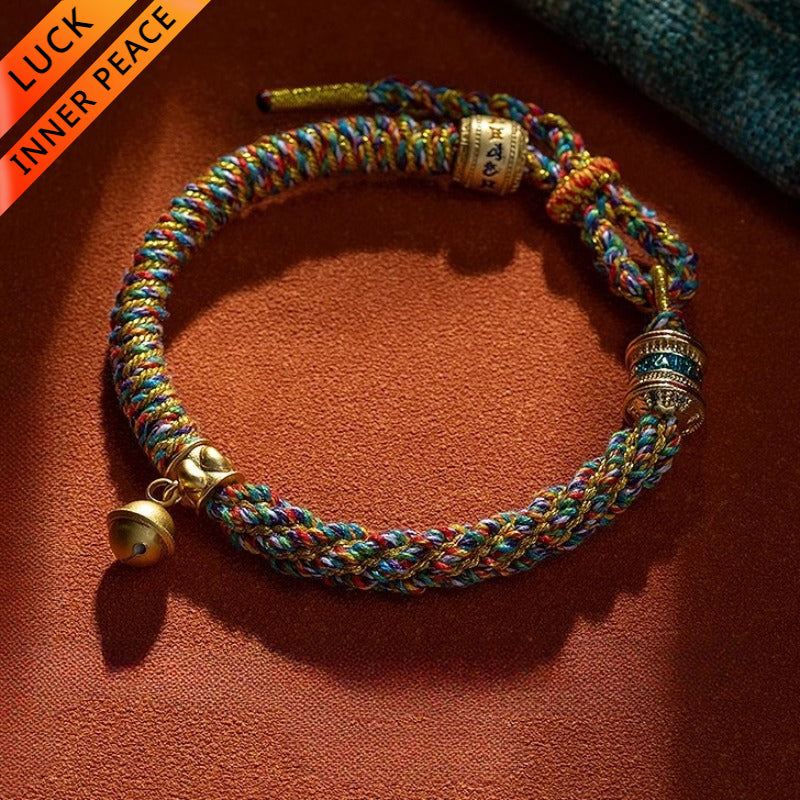 Tibetan Six-Syllable Mantra Bracelet for attracting good luck, protection, wealth, and health with Buddhist Guardian5