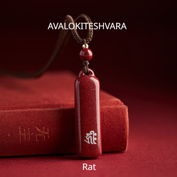 Twelve Chinese Zodiac Guardian Buddha Cinnabar Pendant for attracting good luck, protection, wealth, and health12