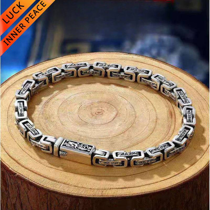 Six-Syllable Mantra Dragon Pattern Bracelet