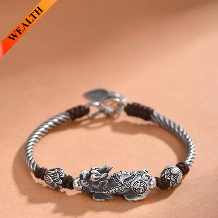 Pi Xiu Lotus Braided Bracelet