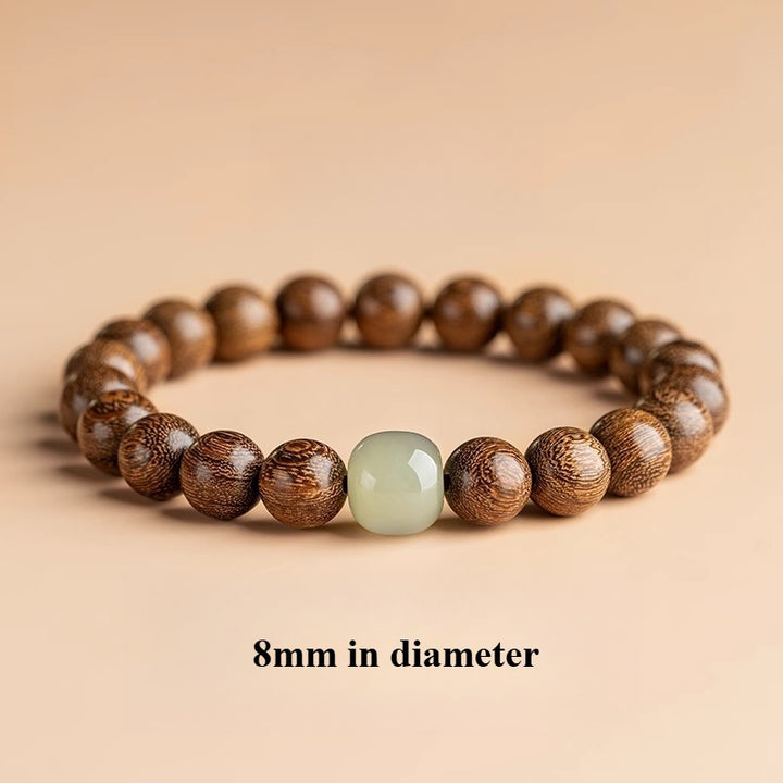 Hetian Jade Sandalwood Buddha Bead Bracelet