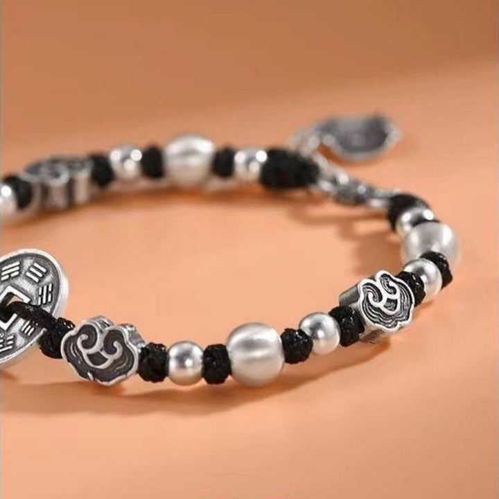 Auspicious Cloud Ancient Coin Safe Passage Bracelet