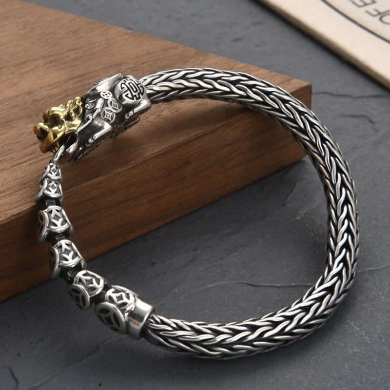 Pi Xiu Metal Braided Blessing Bracelet