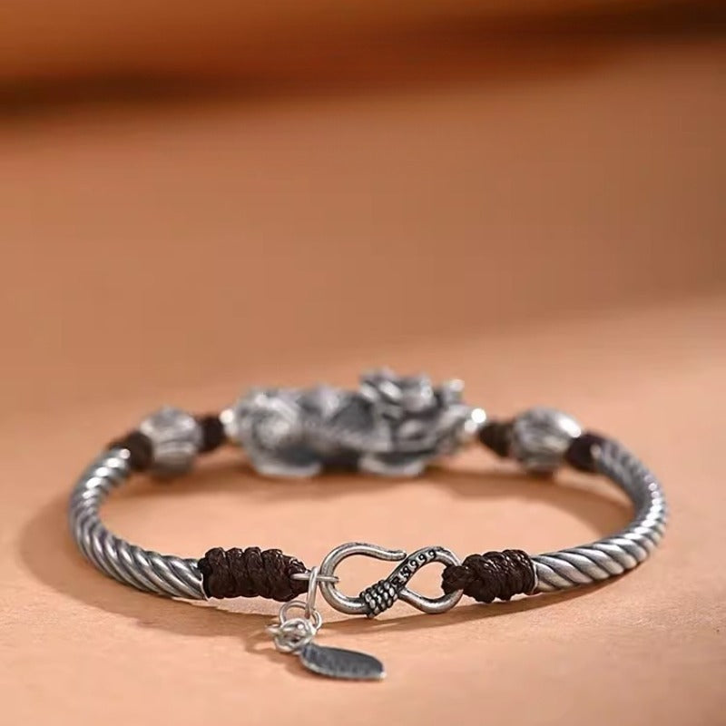 Pi Xiu Lotus Braided Bracelet