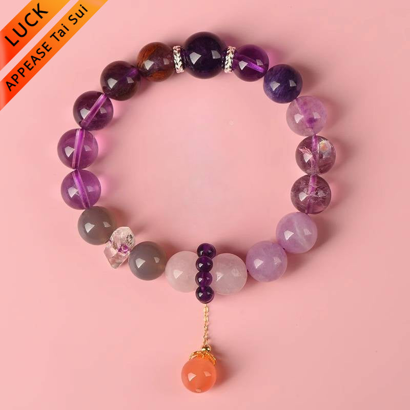 Nine Purple Departure Fire Amethyst Bracelet for attracting good luck, protection, Buddhist Guardian blessings, wealth, and health1