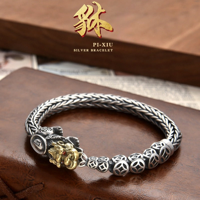 Pi Xiu Metal Braided Blessing Bracelet