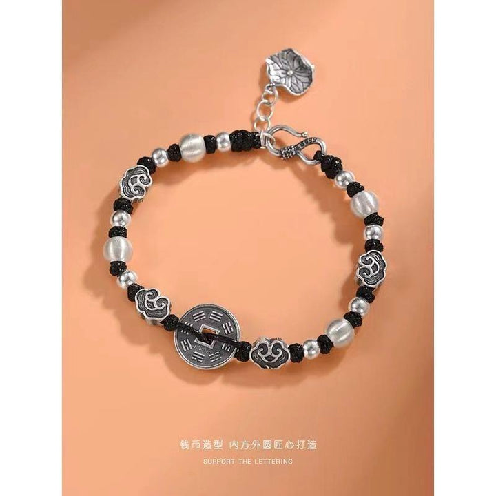 Auspicious Cloud Ancient Coin Safe Passage Bracelet