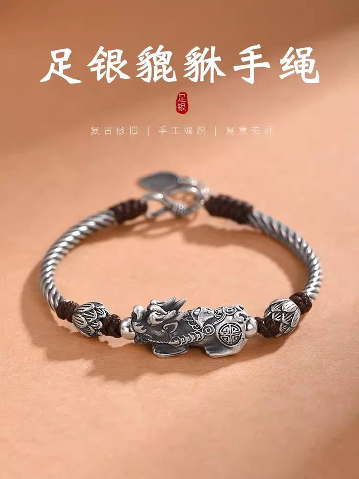 Pi Xiu Lotus Braided Bracelet