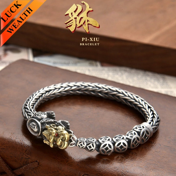 Pi Xiu Metal Braided Blessing Bracelet