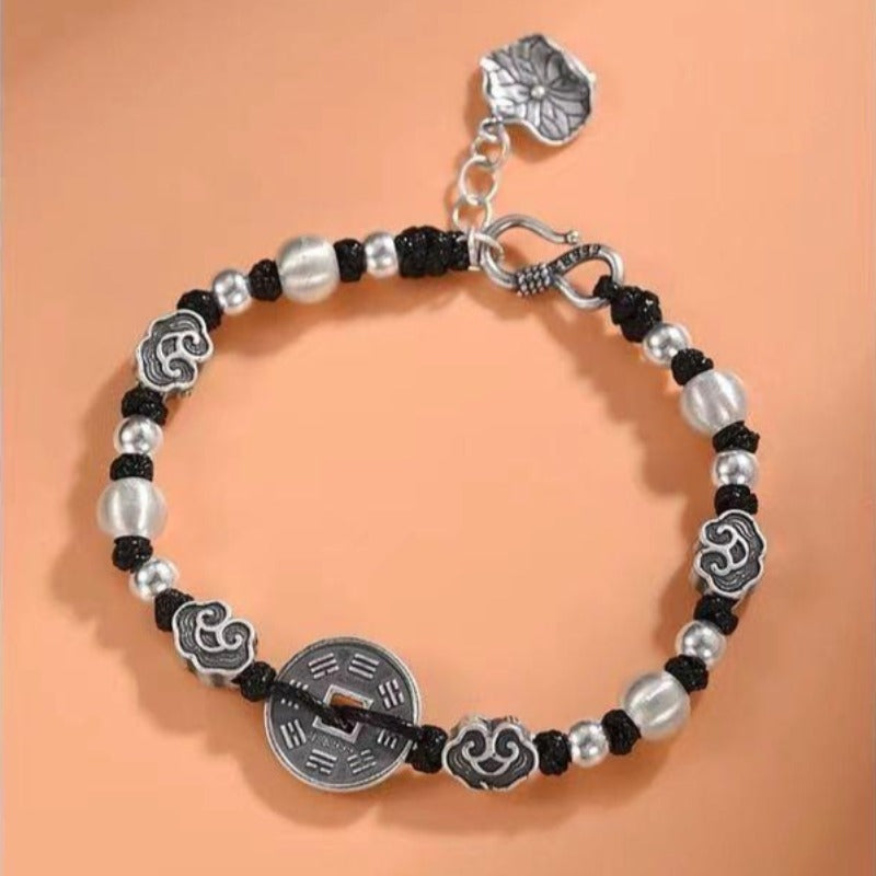 Auspicious Cloud Ancient Coin Safe Passage Bracelet