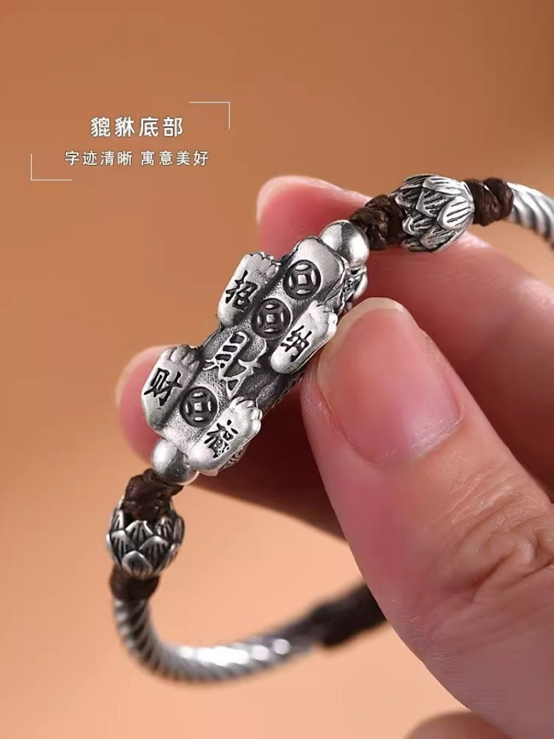 Pi Xiu Lotus Braided Bracelet