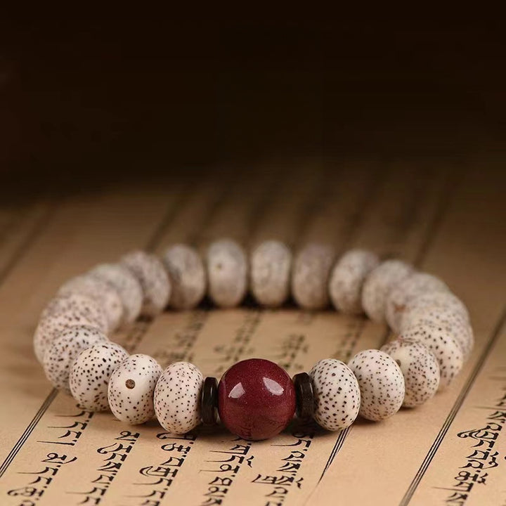 Six-Syllable Mantra Cinnabar Pixiu Star-and-Moon Bodhi Bracelet