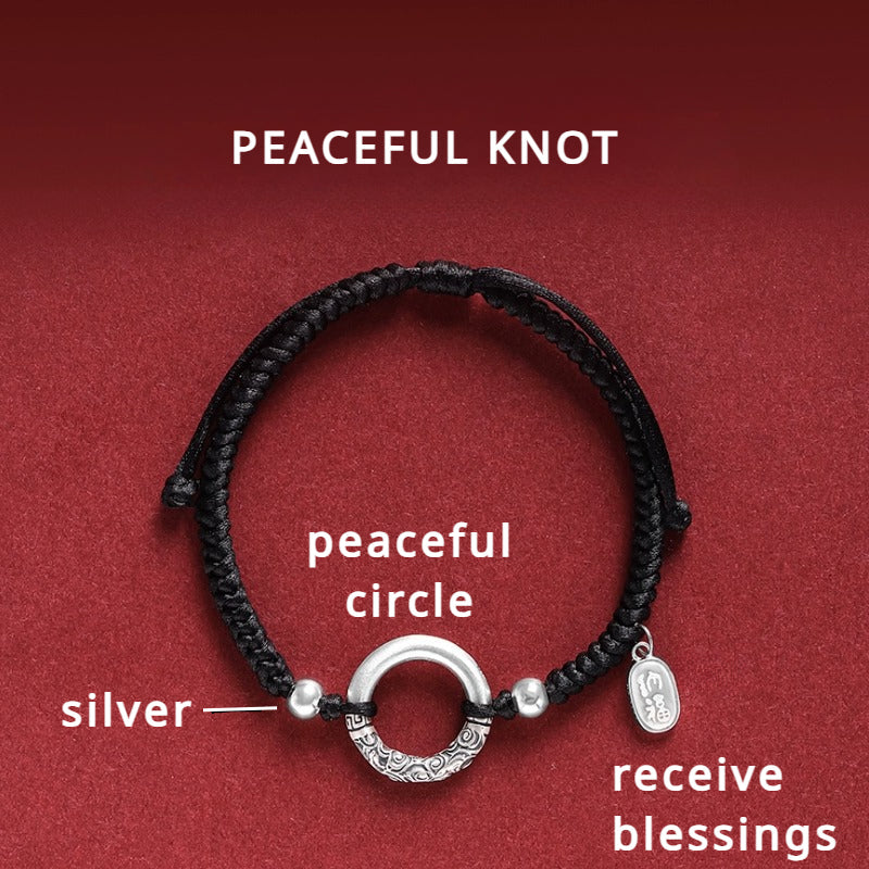 Peaceful Circle Braided Bracelet for attracting good luck, protection, wealth, and health1