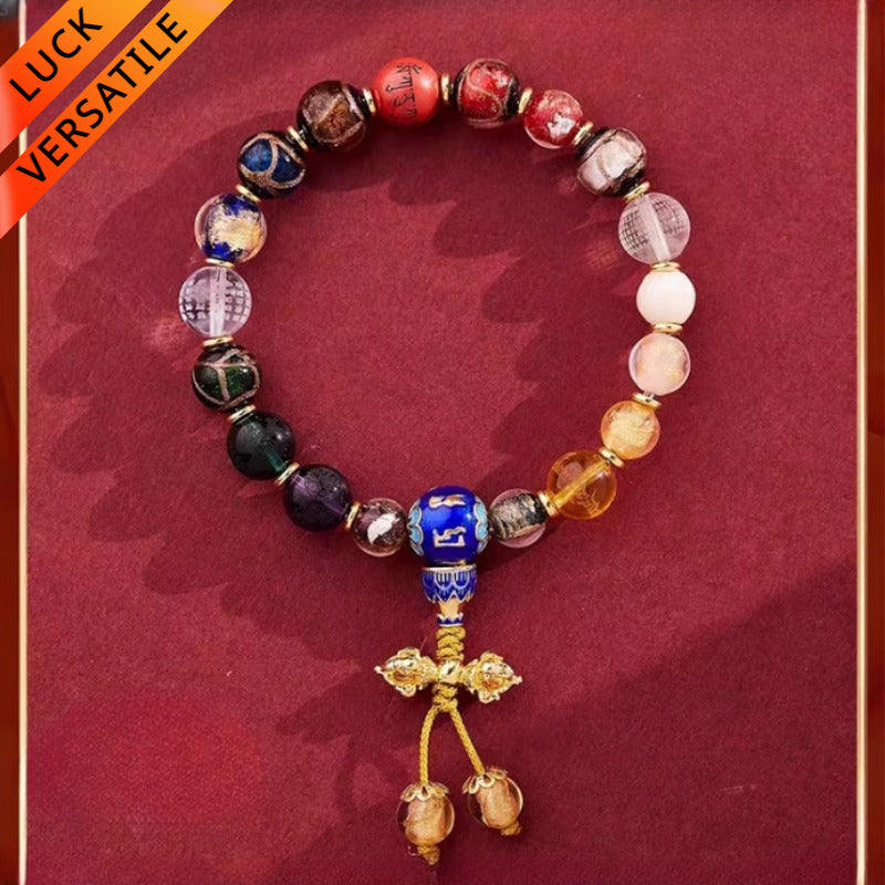 Liuli Eighteen Arhats bracelet for attracting good luck, protection, Buddhist guardian, wealth, and health1