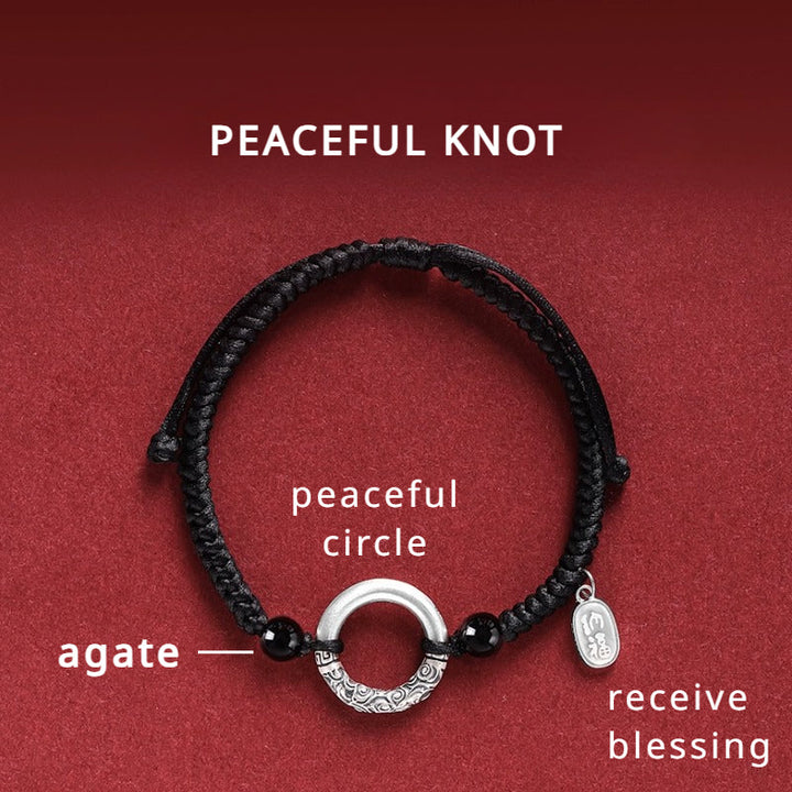 Peaceful Circle Braided Bracelet for attracting good luck, protection, wealth, and health4