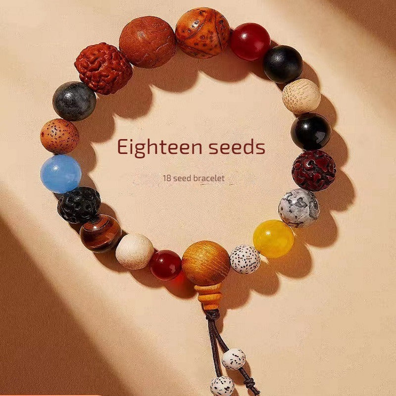 Eighteen-Bead Duobao Bracelet for attracting good luck and protection0