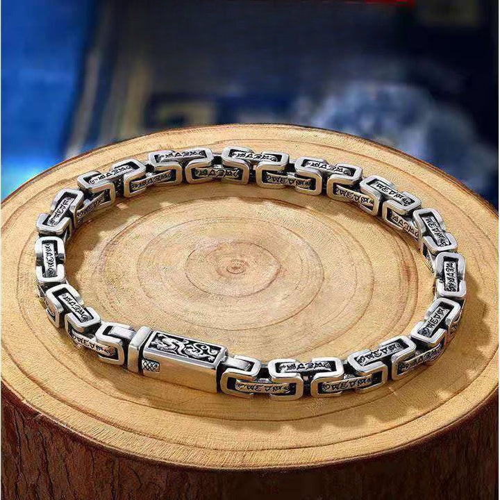 Six-Syllable Mantra Dragon Pattern Bracelet