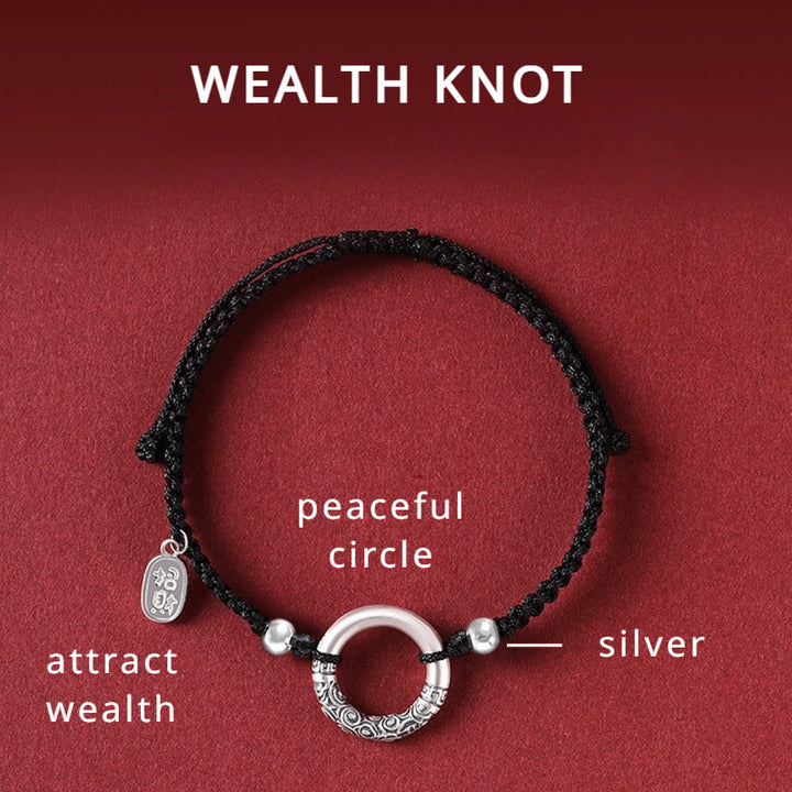 Peaceful Circle Braided Bracelet for attracting good luck, protection, wealth, and health3