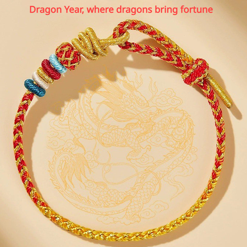 2024 Year of the Dragon Blessing Braided Bracelet for attracting good luck1